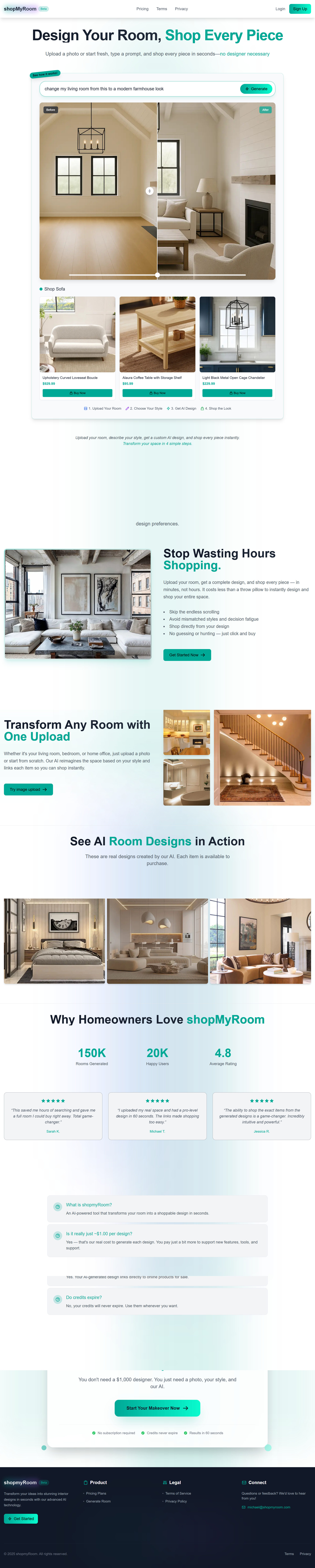 ShopMyRoom - AI-powered interior design platform